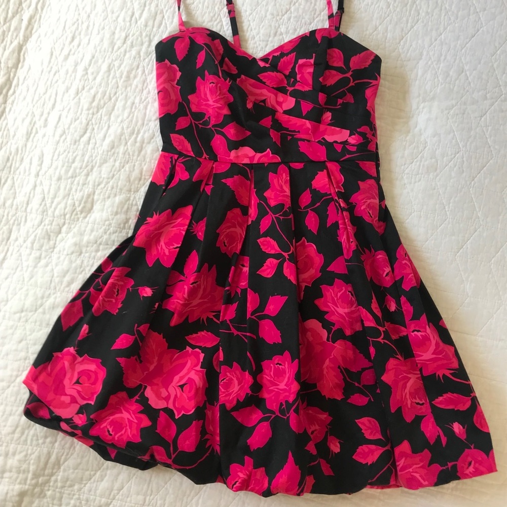 Cute and comfy, short homecoming or prom dress!